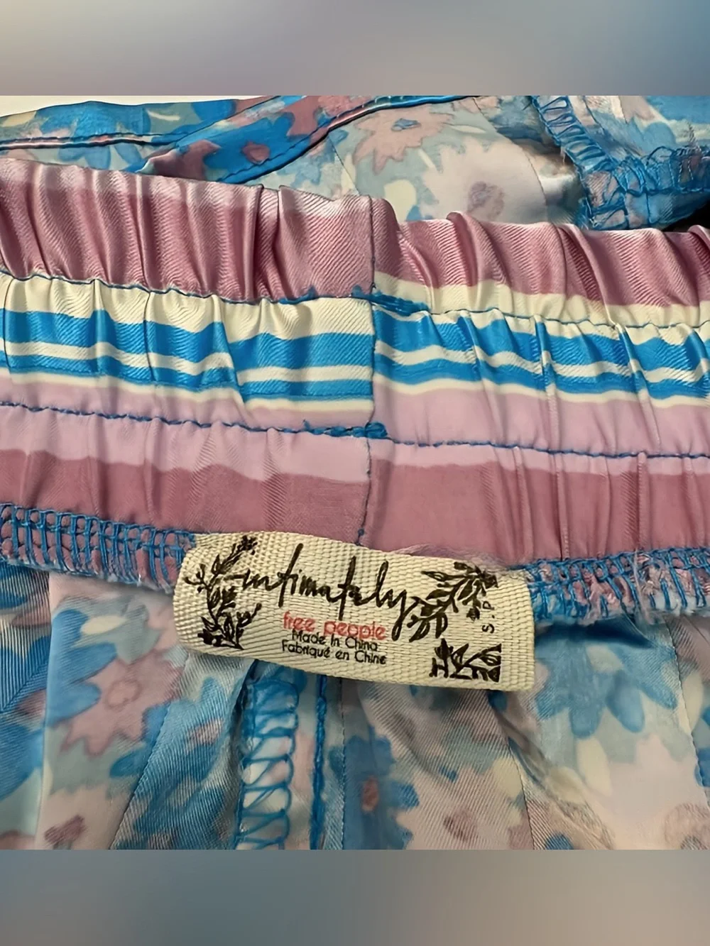 Free People Intimately Pillow Talk Satin Pajama Set Cool Lavender Combo Sz XS/S